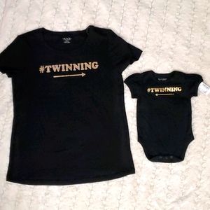 Mommy (M)& Me (3-6)Children's Place Tee and Onesie